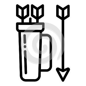 Archer bag icon, outline style