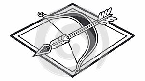 Archer's Shield with Bow and Arrow, Precision Symbol, vector design Generative AI