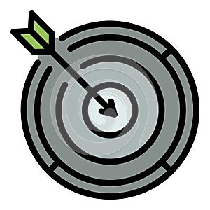 Archer target icon color outline vector
