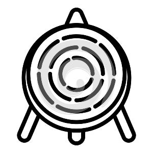 Archer wood target icon, outline style