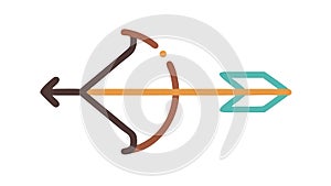 Archery Bow Arrow Target Practice, vector design Generative AI