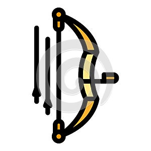 Archery bow icon vector flat