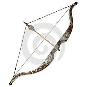 Archery Bow Islamic Element isolated on white background
