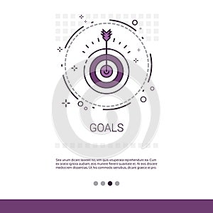 Archery Goal Business Target Banner With Copy Space
