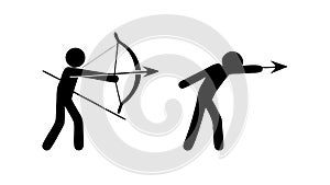 Archery Practice Bow and Arrow Target Vector, vector design Generative AI