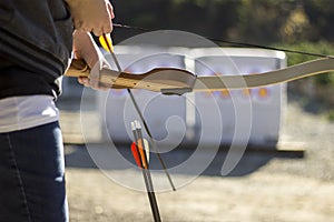 Archery in a Shooting Range