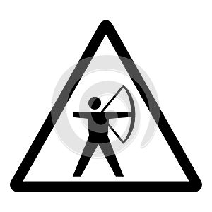 Archery Symbol Sign, Vector Illustration, Isolate On White Background Label .EPS10