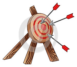Archery target and arrow