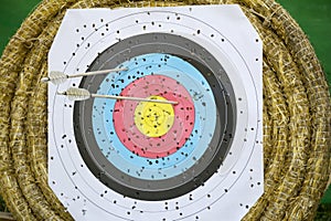 Archery Target With Arrows