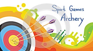 Archery Target With Arrows Archer Sport Game Competition