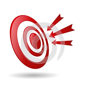 Archery Target With Arrows Archer Sport Game Competition Icon