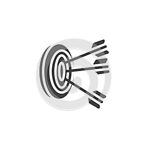 Archery target arrows vector icon
