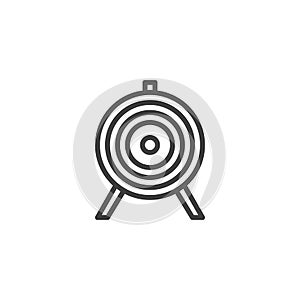 Archery target line icon