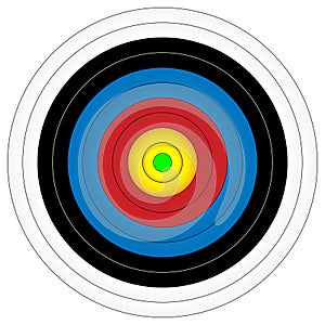Archery target, vector illustration, on white background