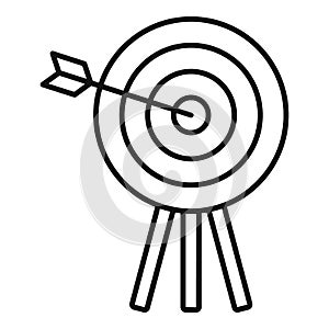 Archery wood target icon, outline style