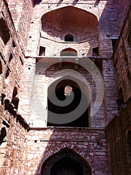 Arches of Agrasen ki Baoli (step well)