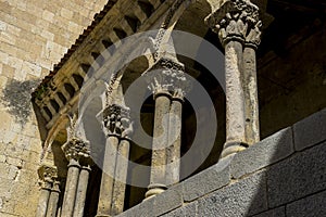 Arches with capitals in stone, City of Segovia, famous for its R