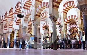 Arches and columns, The Great Mosque, Cordoba, Andalusia