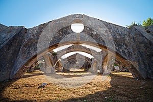 The arches of the the Corfu Venetian arsenal
