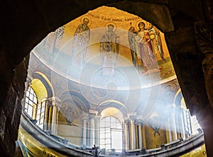 Arches Dome Light Shaft Crusader Church Holy Sepulcher Jerusalem Israel