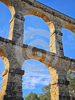 Arches of the Ferreres aquaduct Spain