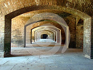 Arches in historic Fort Jefferson NP, Dry Tortugas