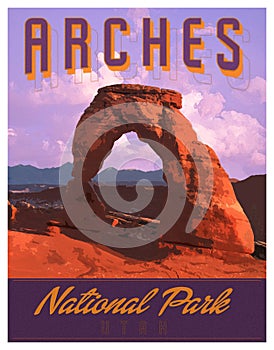 Arches MOAB National Park Art Poster Print