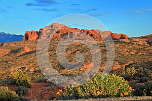 Arches National Park with Garden of Eden in Last Evening Light, Southwest Desert Landscape, Utah