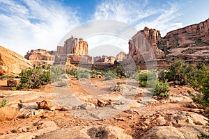 Arches National Park Hiking Trail at Sunset in Utah