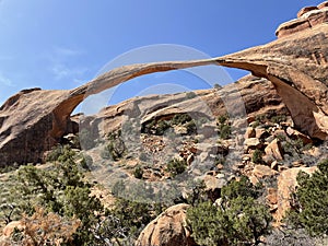Arches National Park - Landscape Arch in Devil`s Garden