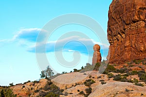 Arches National Park, Rocks Red Desert Mountain Landscape