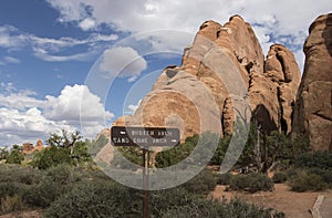 Arches national park sign
