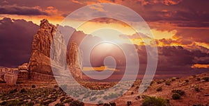 Arches National Park at Sunset