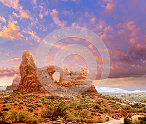 Arches National Park Turret Arch in Utah USA