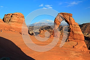 Arches National Park, Delicate Arch in Evening Light, Southwest Desert, Utah, USA