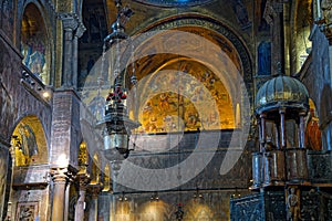 Arches of Patriarchal Cathedral Basilica of Saint Mark of Venice