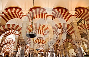 Arches Pillars Mezquita Cordoba Spain