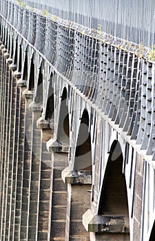 Arches of the Pontcysyllte aquaduct in Wales