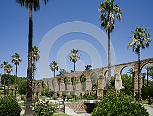 Arches of San Anton, Aqueduct of Caceres. Spain