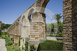 Arches of San Anton, Aqueduct of Caceres. Spain