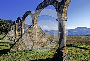 Arches on the shores of Lake of Zirahuen