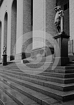 Arches and statues of the Hasselblad Centre, Gothenburg Sweden photo