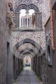 Arches street in Randazzo photo