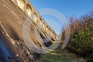 Arches at the top of Clatteringshaws Dam, on the Galloway Hydro Electric Scheme
