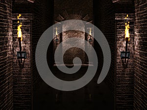 Arches with torches background