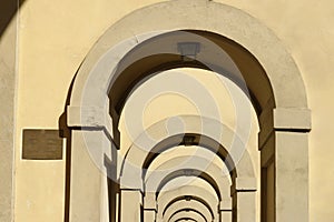 Arches on Via dei Georgofili Street, Florence