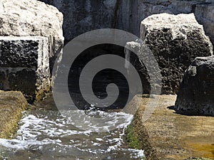 Archimedes pools at ortigia Maniace castle Ortigia used to teach children to swim