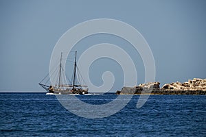Archipelago - Islands of the Kornati archipelago panorama landscape of national park in Croatia view from the sea boat