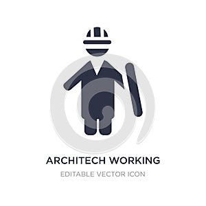 architech working icon on white background. Simple element illustration from People concept photo