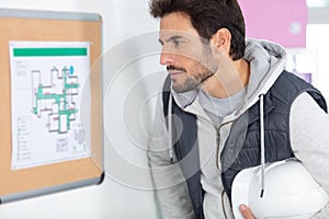 architect checking security during house construction